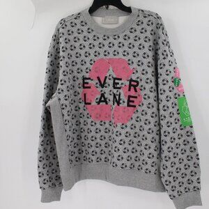 Everlane sweatshirt womens medium ReTrack Oversized Recycled Earth Day Gray Soft